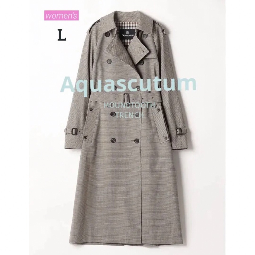 ◇新品同様◇22AW◇Aquascutum◇ハウンドトゥーストレンチコート◇新作-