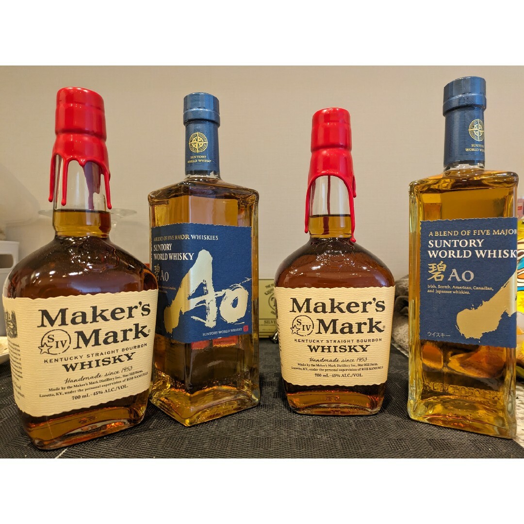 ウィスキー四本セット　サントリー　碧AO　Maker's Mark | フリマアプリ ラクマ