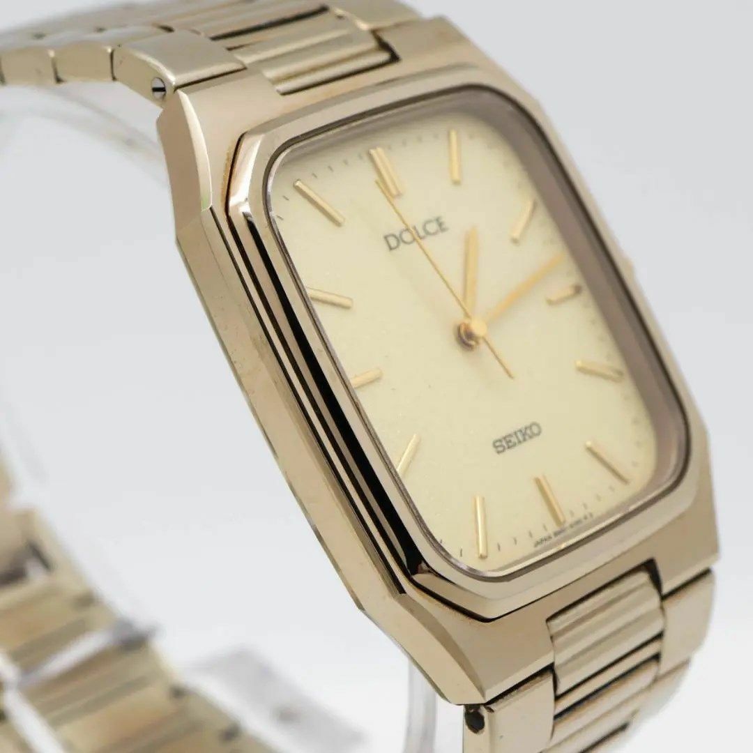 美品◆SEIKO ドルチェ メンズ腕時計 ゴールド 85年製 ビンテージ