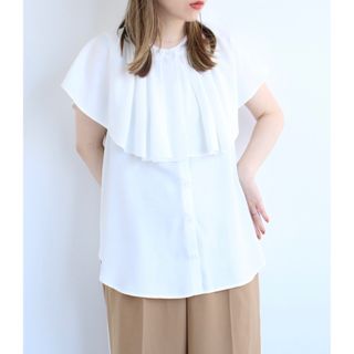 ビッグカラー オフショルダー ブラウス♡6ホワイト スナイデル zara好