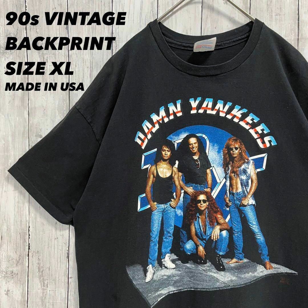 MUSIC TEE(ミュージックティー)の90sヴィンテージUSA製古着DAMN YANKEESダムヤンキース　サイズXL メンズのトップス(Tシャツ/カットソー(半袖/袖なし))の商品写真