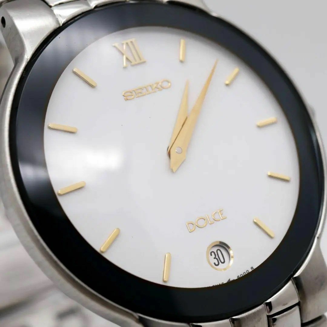 《まとめ》SEIKO Dolce 腕時計 ホワイト クォーツ デイト メンズ