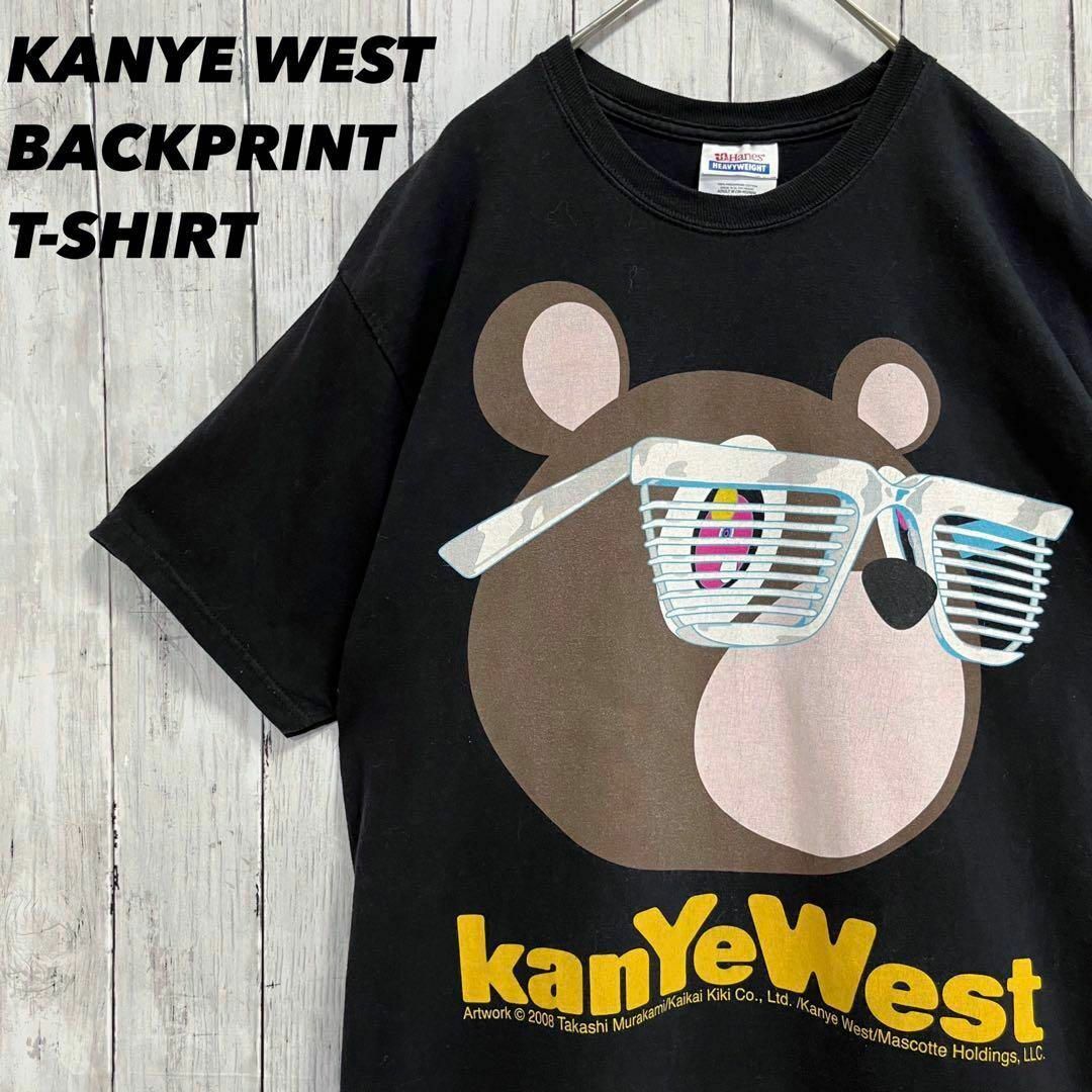 【人気】村上隆　KANYE WEST カニエウエスト　バックプリントTシャツ黒M