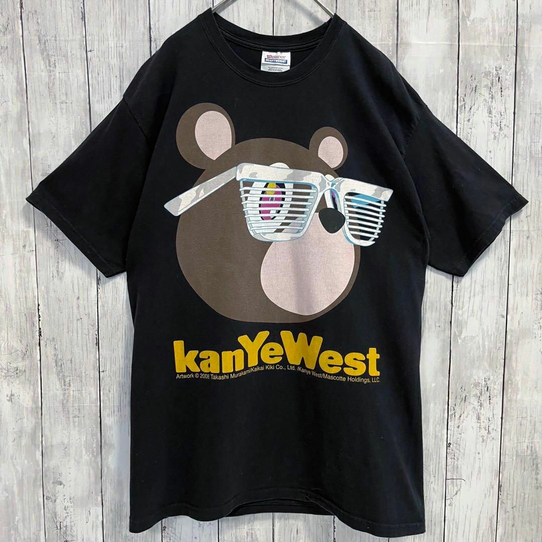 【人気】村上隆　KANYE WEST カニエウエスト　バックプリントTシャツ黒M