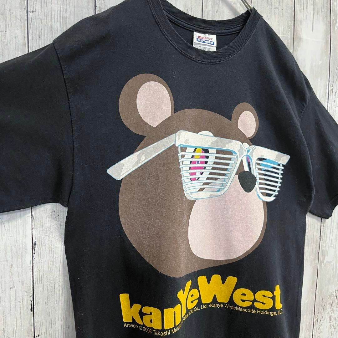 【人気】村上隆　KANYE WEST カニエウエスト　バックプリントTシャツ黒M