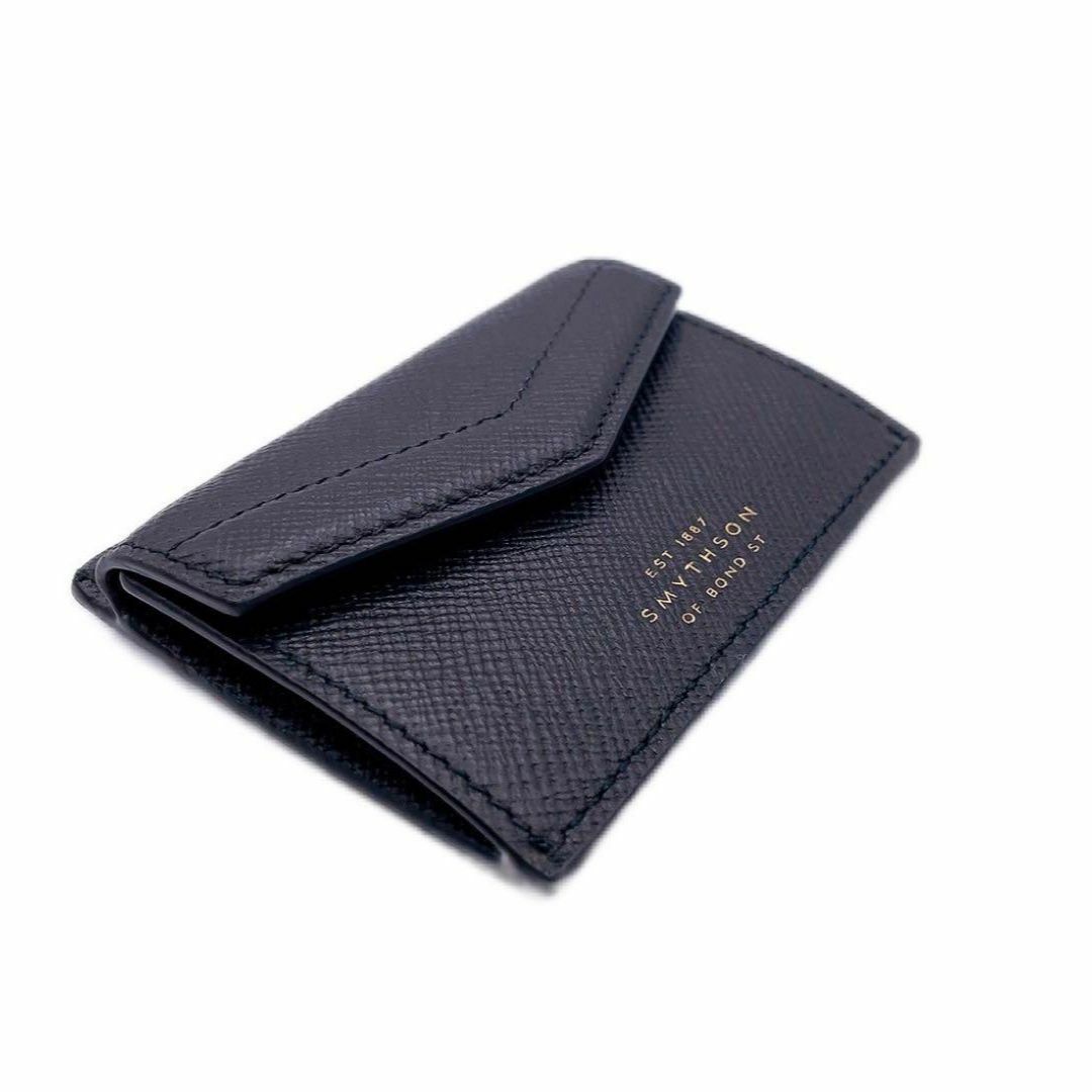 Smythson(スマイソン)のスマイソン　パナマ　PANAMA カードケース　ブラック　ブランド　イギリス レディースのファッション小物(名刺入れ/定期入れ)の商品写真