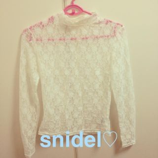 スナイデル(SNIDEL)の♡snidel ハイネックレース♡14(カットソー(長袖/七分))