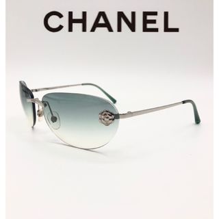 シャネル(CHANEL)のCHANEL シャネル　カメリア　サングラス　c124 薄グリーングラデーション(サングラス/メガネ)