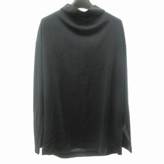 イッセイミヤケ(ISSEY MIYAKE)のイッセイミヤケ ぺルマネンテ 90s ハイネック カットソー ウール 黒 M(Tシャツ/カットソー(七分/長袖))