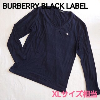 バーバリーブラックレーベル(BURBERRY BLACK LABEL)のバーバリーブラックレーベル アーガイル柄カットソー 3 XL相当 ネイビー(Tシャツ/カットソー(七分/長袖))