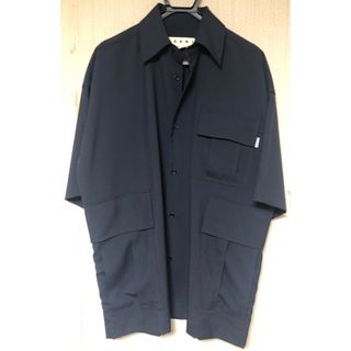 【21SS】MARNI オーバーサイズ ウールショートスリーブシャツ