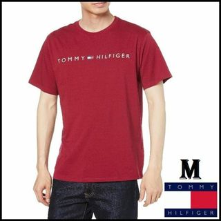 トミーヒルフィガー(TOMMY HILFIGER)の王道のロゴ　TOMMY HILFIGERのTシャツ　レッド Mサイズ(Tシャツ/カットソー(半袖/袖なし))