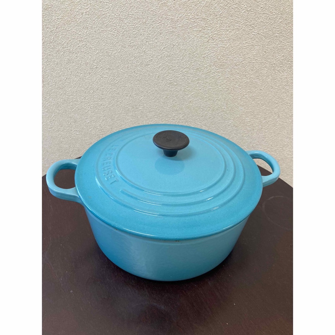 訳あり】ル・クルーゼ シグニチャー ココットロンド 22cm コバルトブルー-