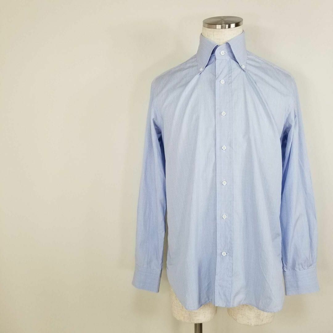 ORIAN per TOMORROWLAND別注イタリア製ボタンダウンシャツ薄青