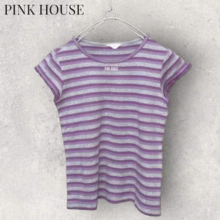 ピンクハウス 襟付きボーダーTシャツ Mサイズ