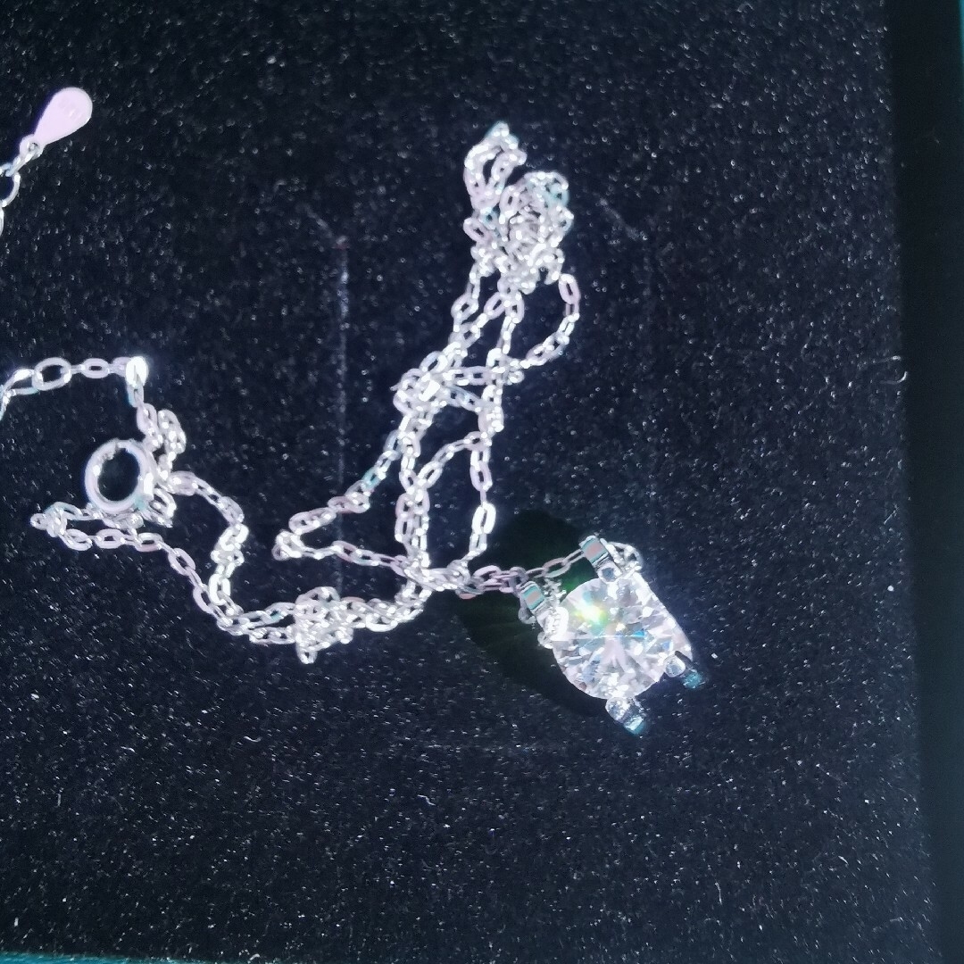 新品未使用|モアサナイト　ペンダント　シルバー　ネックレス　1.0ct　セット