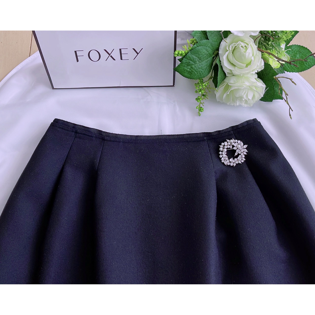 極美品！FOXEY Skirt(Diagonal ウール　40 Rene