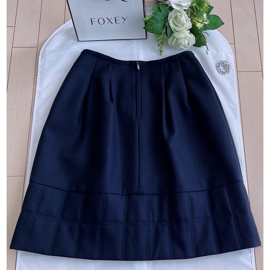 極美品！FOXEY Skirt(Diagonal ウール　40 Rene