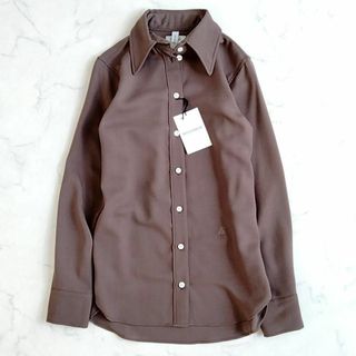 スイッチオフの羽織にも！マディソンブルーLEATHER MADAME SHIRT