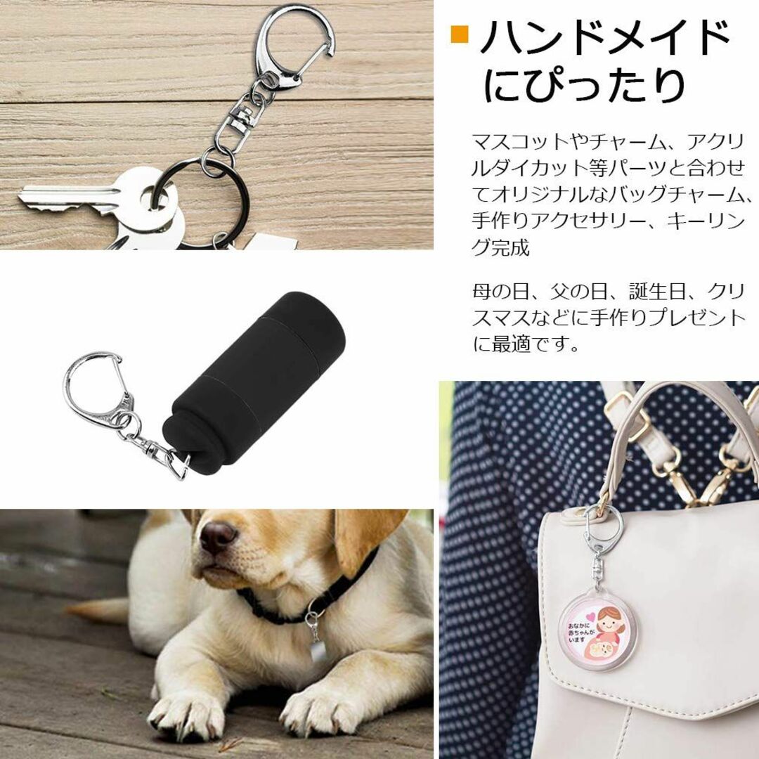 Lasoll キーホルダー金具 50個入り ストラップ キーホルダー パーツ キ 3