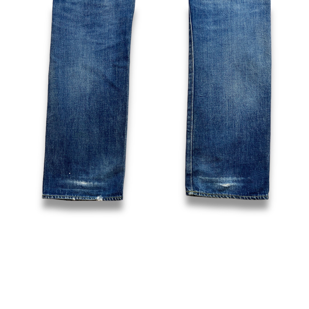 RRL - RRL ダブルアールエル USA製 ストレートデニムパンツ ダメージ