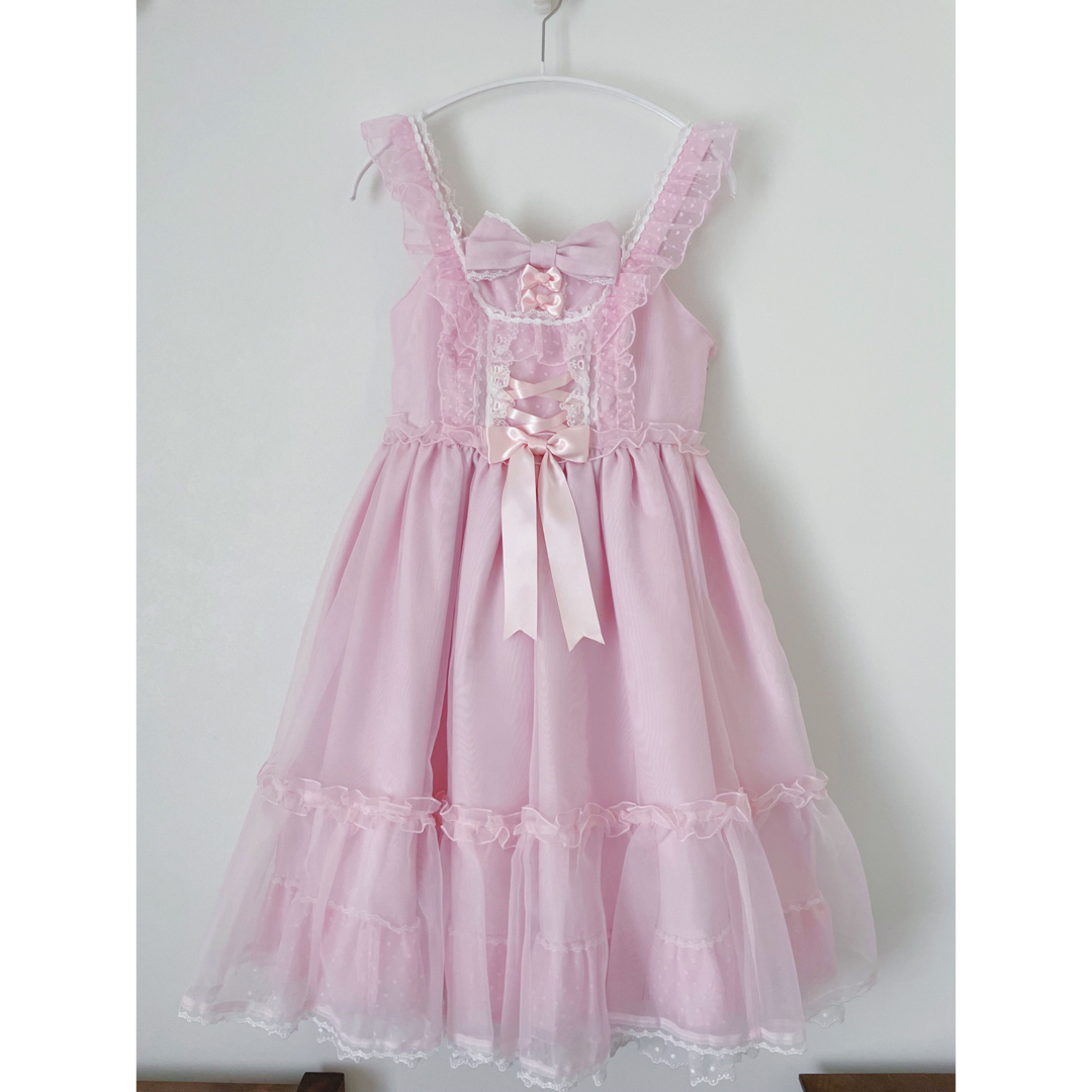 Angelic Pretty(アンジェリックプリティー)のLovely オーガンジーJSK レディースのワンピース(ひざ丈ワンピース)の商品写真