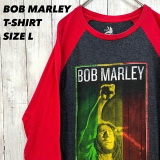 ミュージックティー(MUSIC TEE)の3枚おまとめ！古着BOB MARLEYボブマーリー長袖プリントTシャツ　L.(Tシャツ/カットソー(七分/長袖))
