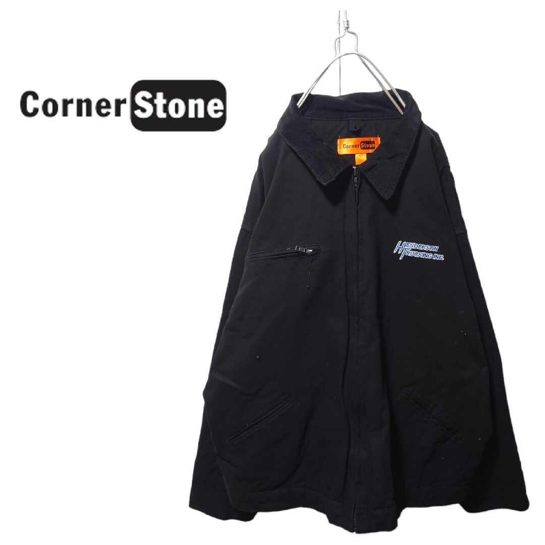 【Corner Stone】コーデュロイ襟 中綿入りダックジャケット A1192