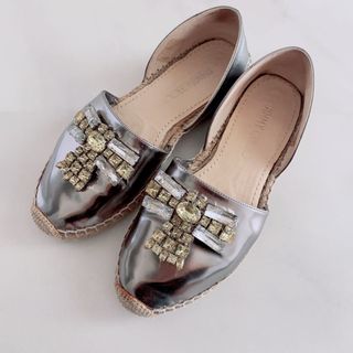 ジミーチュウ(JIMMY CHOO)の【専用】ジミーチュウ　エスパドリーユ　美品　34(スリッポン/モカシン)