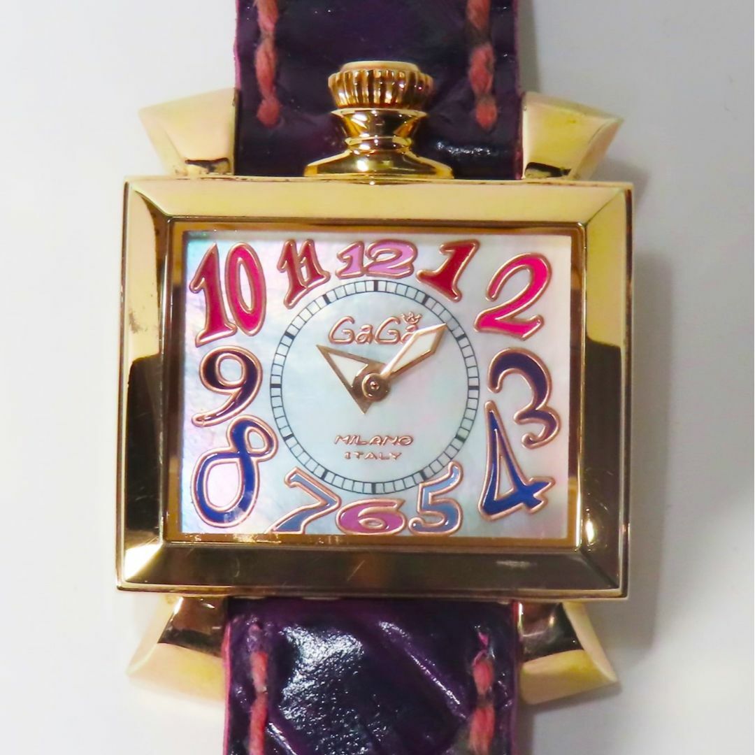 GaGa MILANO - 美品 稼働品 ガガミラノ ナポレオーネ クオーツ 腕時計
