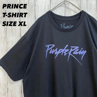 ミュージックティー(MUSIC TEE)のロックバンドTシャツ古着　PRINCEプリンス　パープルレインプリント　XL 黒(Tシャツ/カットソー(半袖/袖なし))