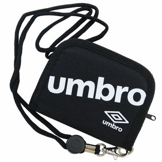 アンブロ(UMBRO)のumbro アンブロ 財布 ウォレット ショルダーストラップ付★ブラック新品(名刺入れ/定期入れ)