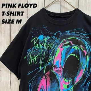 ミュージックティー(MUSIC TEE)のロックバンドTシャツ古着PINK FLOYDピンクフロイドビッグプリント　M 黒(Tシャツ/カットソー(半袖/袖なし))