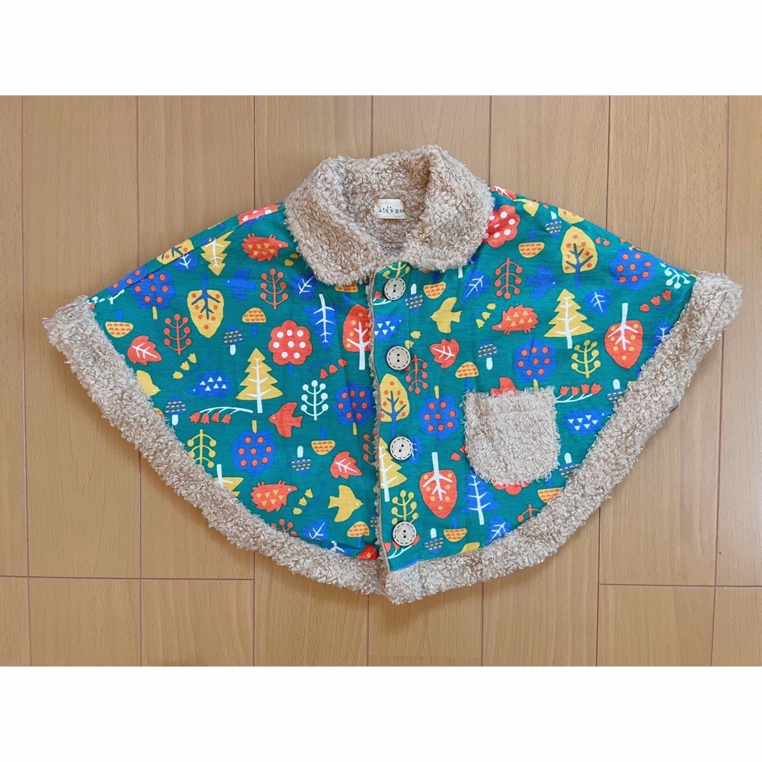 kid’s zoo(キッズズー)のキッズズー ポンチョ 70〜80 キッズ/ベビー/マタニティのベビー服(~85cm)(ジャケット/コート)の商品写真