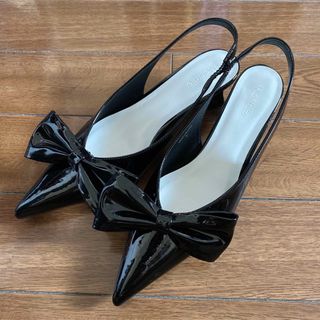 giunon パンプス リボン取り外し L ※サイズ注意点有り