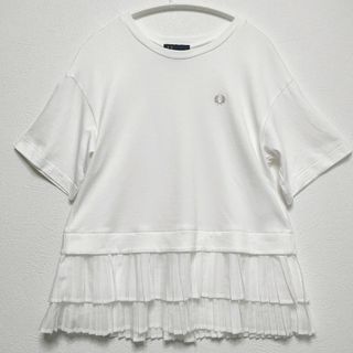 フレッドペリー(FRED PERRY)の【美品☆】フレッドペリー ミュベール コラボ カットソー プリーツ フリル　白(Tシャツ(半袖/袖なし))