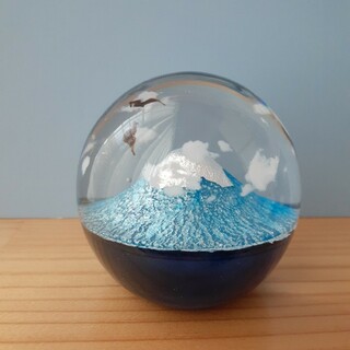 ノグチミエコ　ガラスアート　富士山(ガラス)