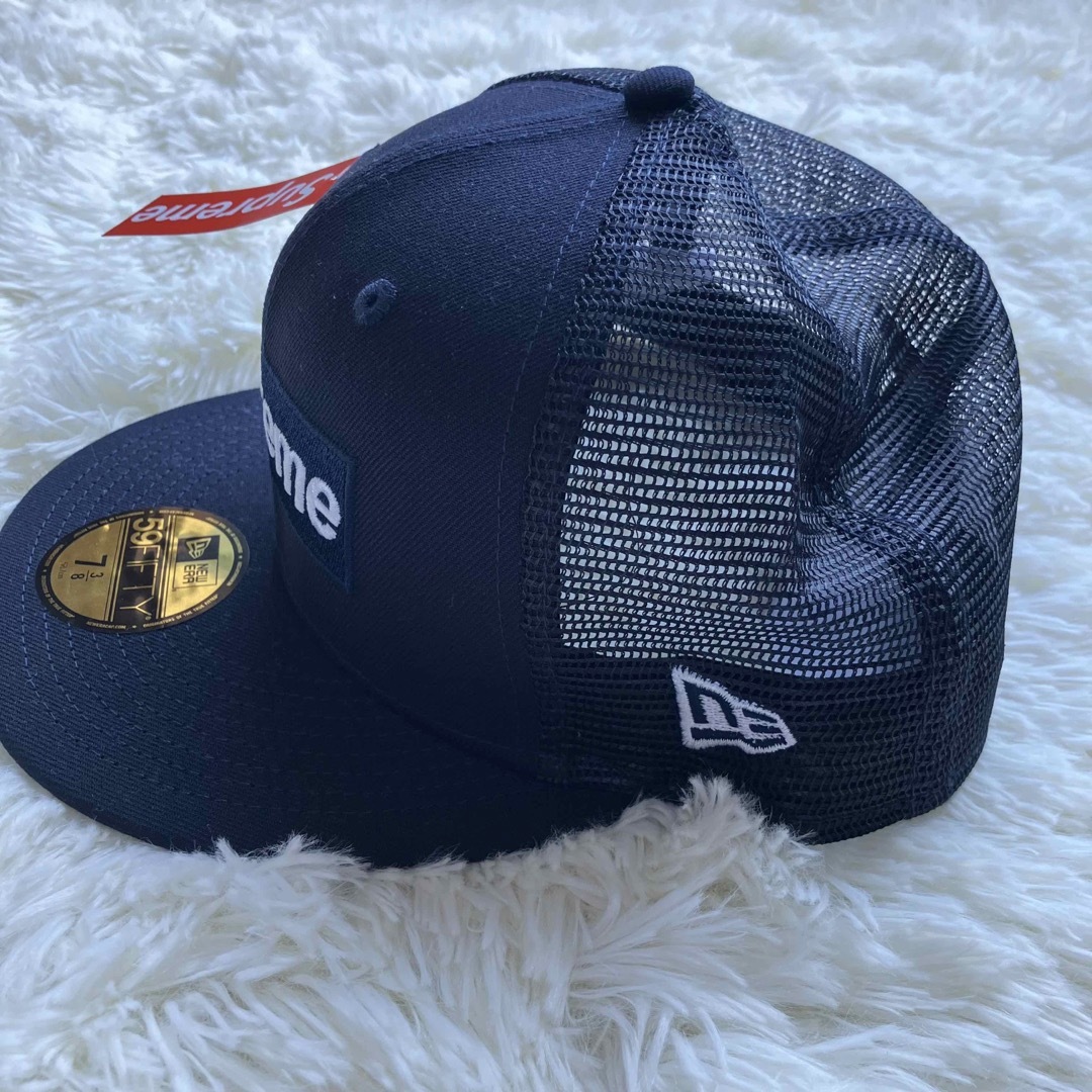 希少✨Supreme Box Logo Mesh New Era navy