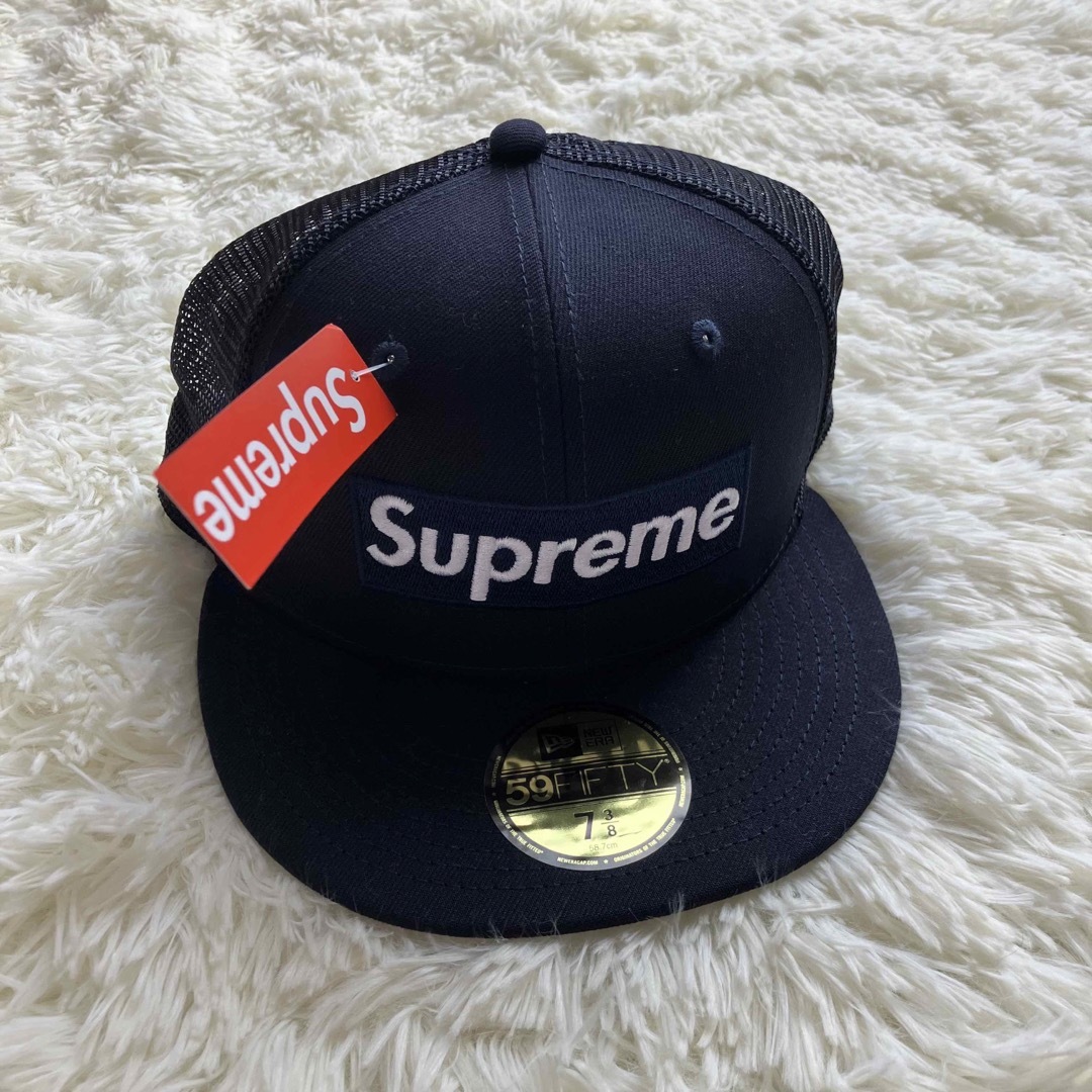 希少✨Supreme Box Logo Mesh New Era navy