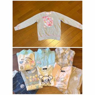 ポンポネット(pom ponette)のメゾピアノ140トレーナー1枚とポンポネット140いろいろ8枚【まとめ売り】(Tシャツ/カットソー)