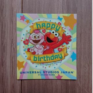 セサミストリート(SESAME STREET)のUSJ バースデーシール ステッカー エルモ モッピー 正方形 新品・未使用(キャラクターグッズ)