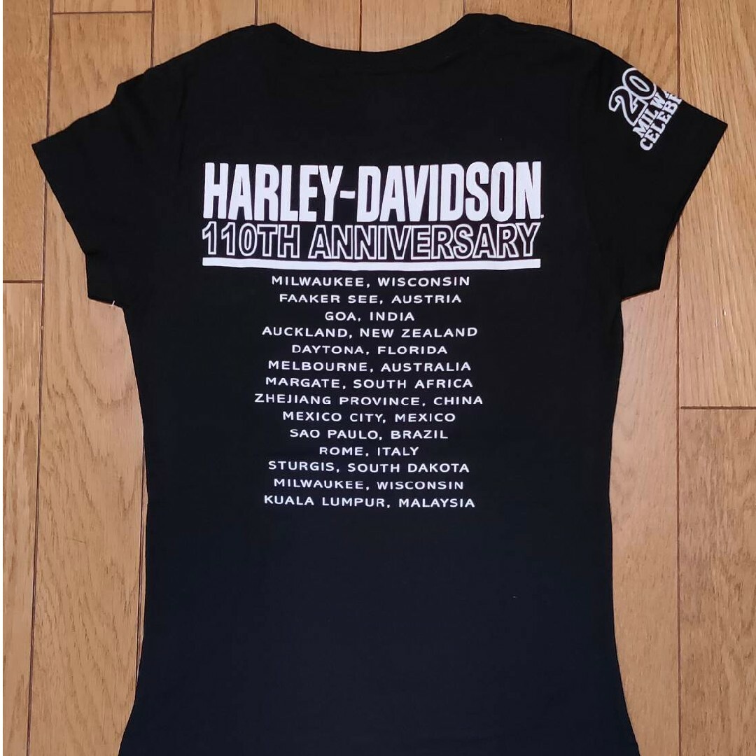 Harley Davidson(ハーレーダビッドソン)の【美品】ハーレーダビッドソン  レディース Tシャツ ブラック レディースのトップス(Tシャツ(半袖/袖なし))の商品写真
