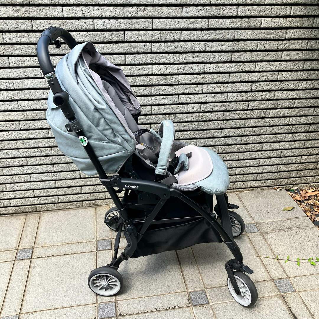 美品 コンビ スゴカルminimo エッグショック グレー ベビーカー