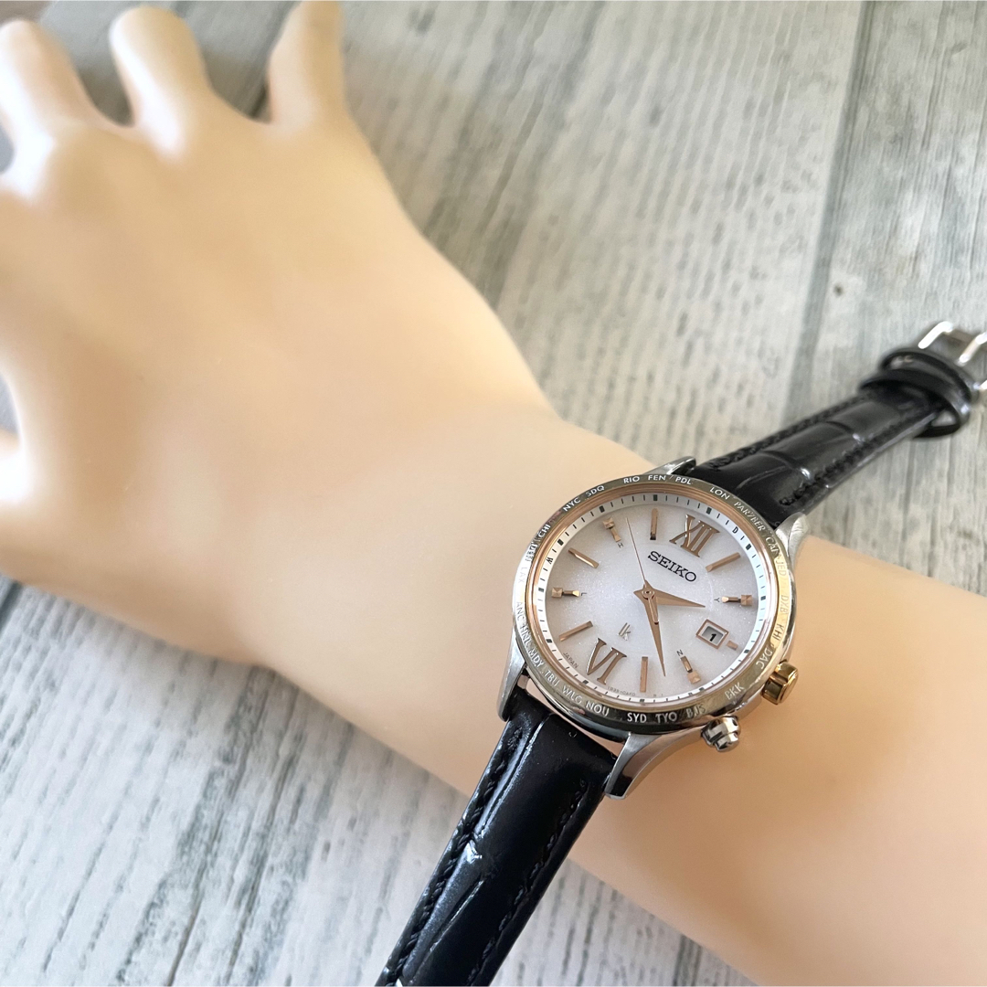 美品】SEIKO ルキア 腕時計 1B35-0AB0 電波ソーラー コンビ-