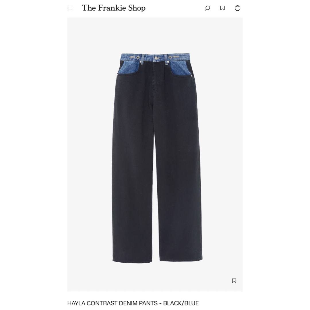 DEUXIEME CLASSE(ドゥーズィエムクラス)の新品 The Frankie Shop HAYLA CONTRAST DENIM レディースのパンツ(デニム/ジーンズ)の商品写真