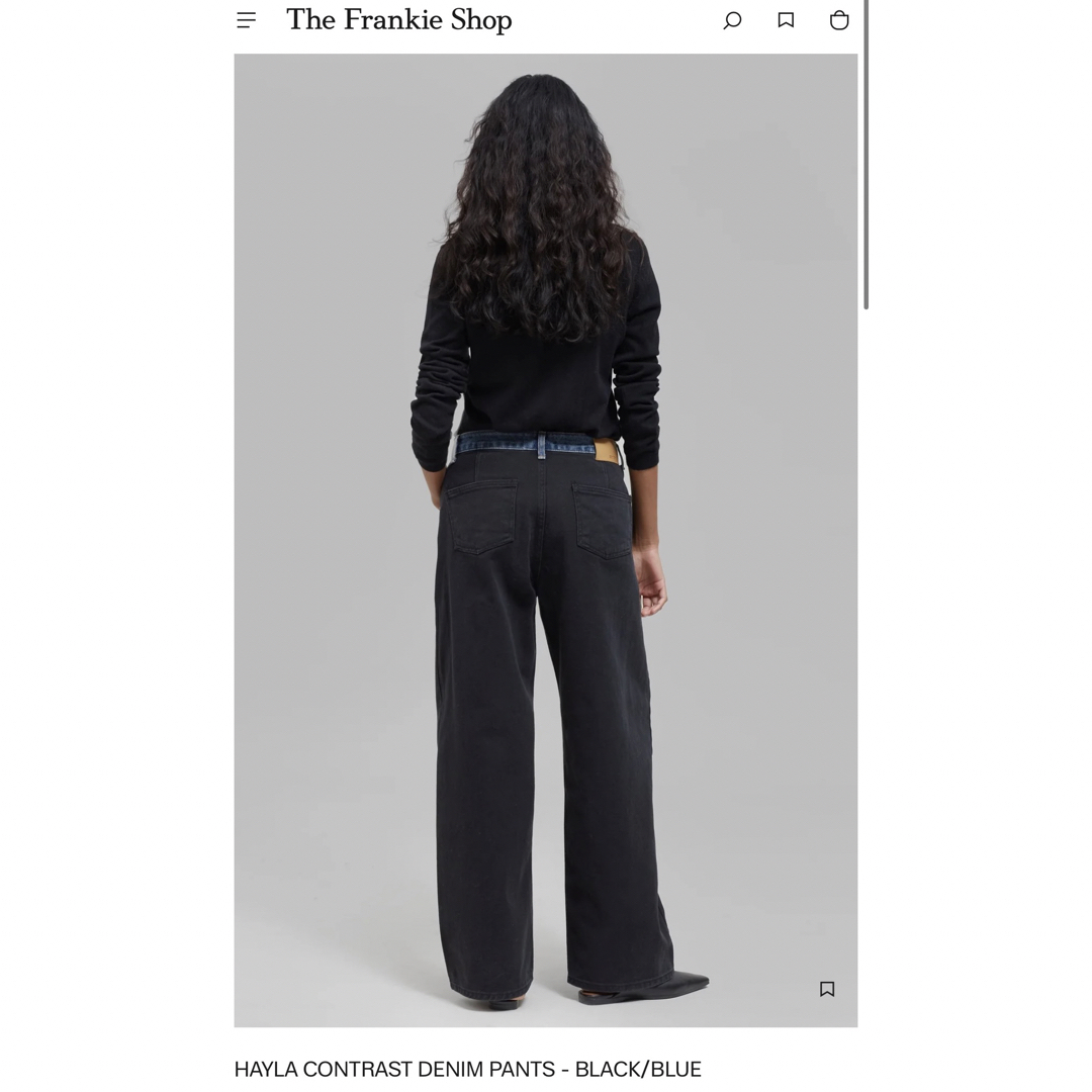 DEUXIEME CLASSE(ドゥーズィエムクラス)の新品 The Frankie Shop HAYLA CONTRAST DENIM レディースのパンツ(デニム/ジーンズ)の商品写真