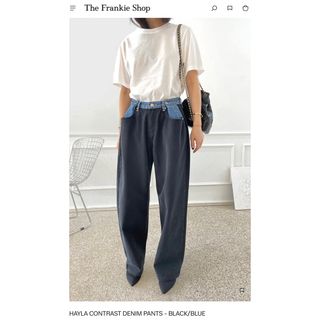 ドゥーズィエムクラス(DEUXIEME CLASSE)の新品 The Frankie Shop HAYLA CONTRAST DENIM(デニム/ジーンズ)