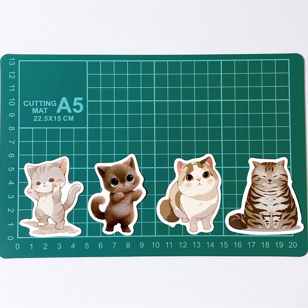 No.B-0101 猫ステッカー 猫シール 10枚入り