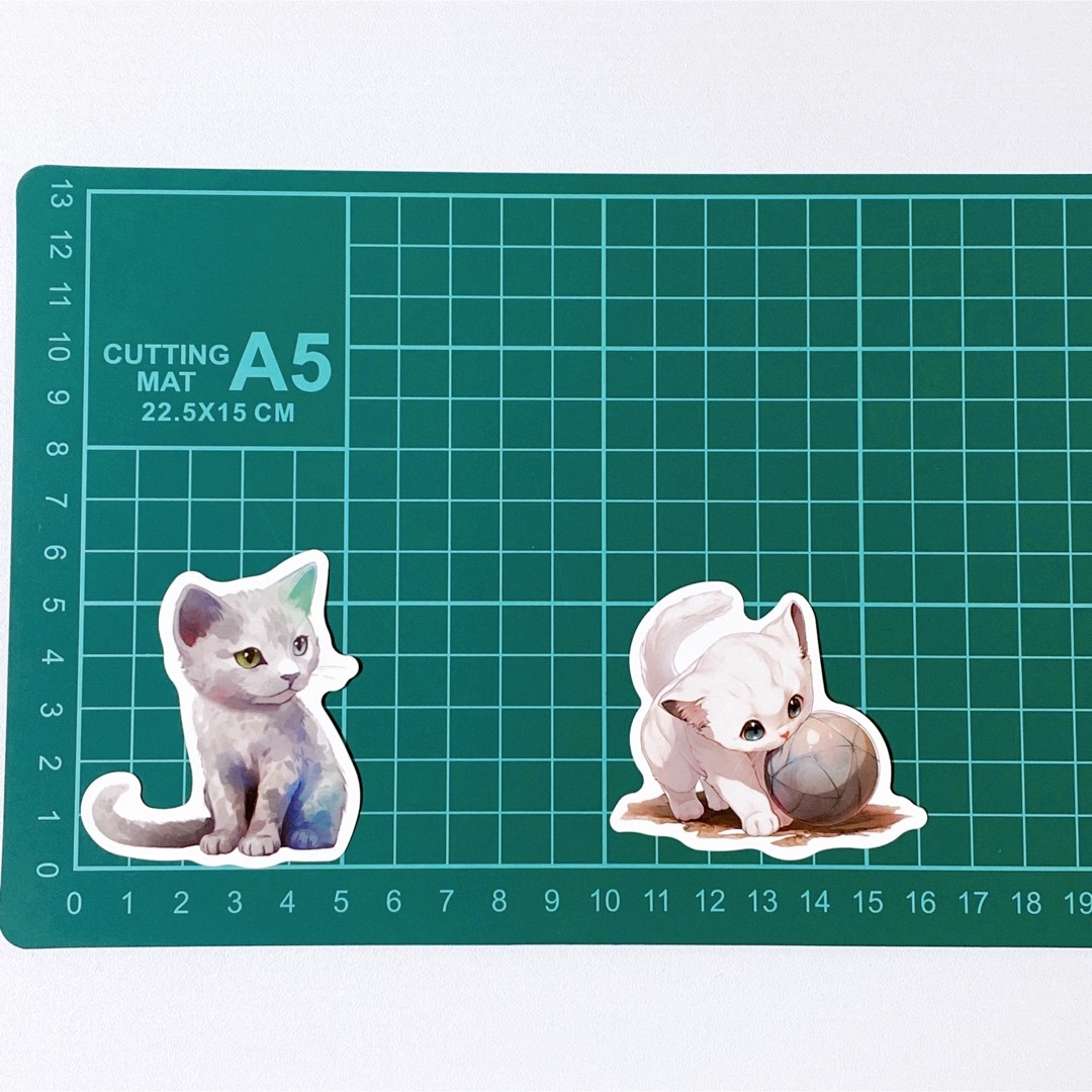 No.B-0101 猫ステッカー 猫シール 10枚入り