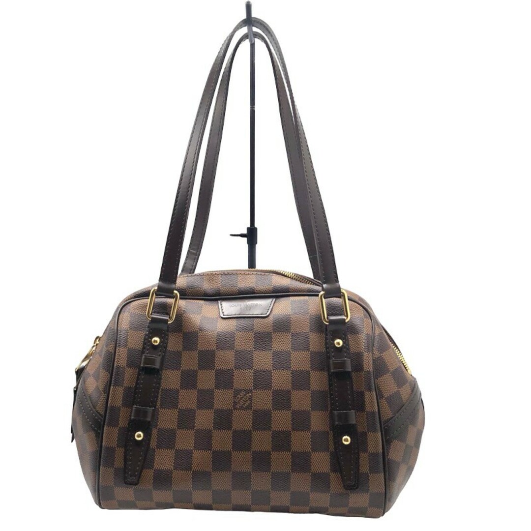 ルイ・ヴィトン LOUIS VUITTON リヴィントンPM N41157 PVC レディース ハンドバッグダブルファスナー内側